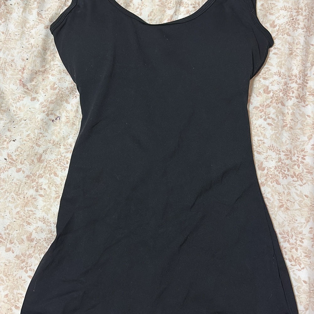 Black workout jumpsuit open back and buttscrunch